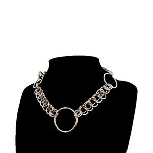 custom made by hand half persian 3 o ring chainmail necklace